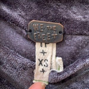 We the free people crushed velvet sweatshirt